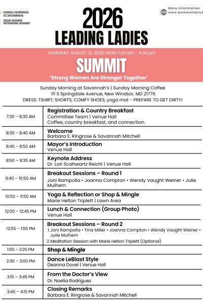 Leading Ladies Summit 2026 Agenda