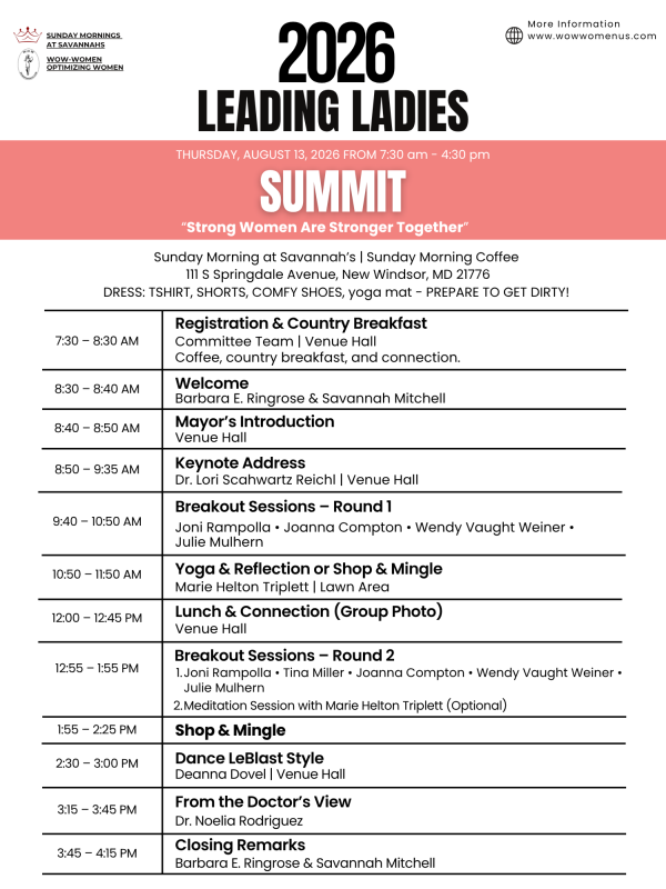 Leading Ladies Summit Agenda