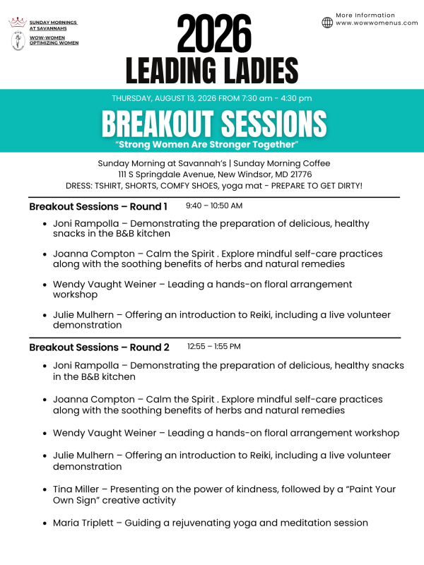 Leading Ladies Summit Breakout Sessions